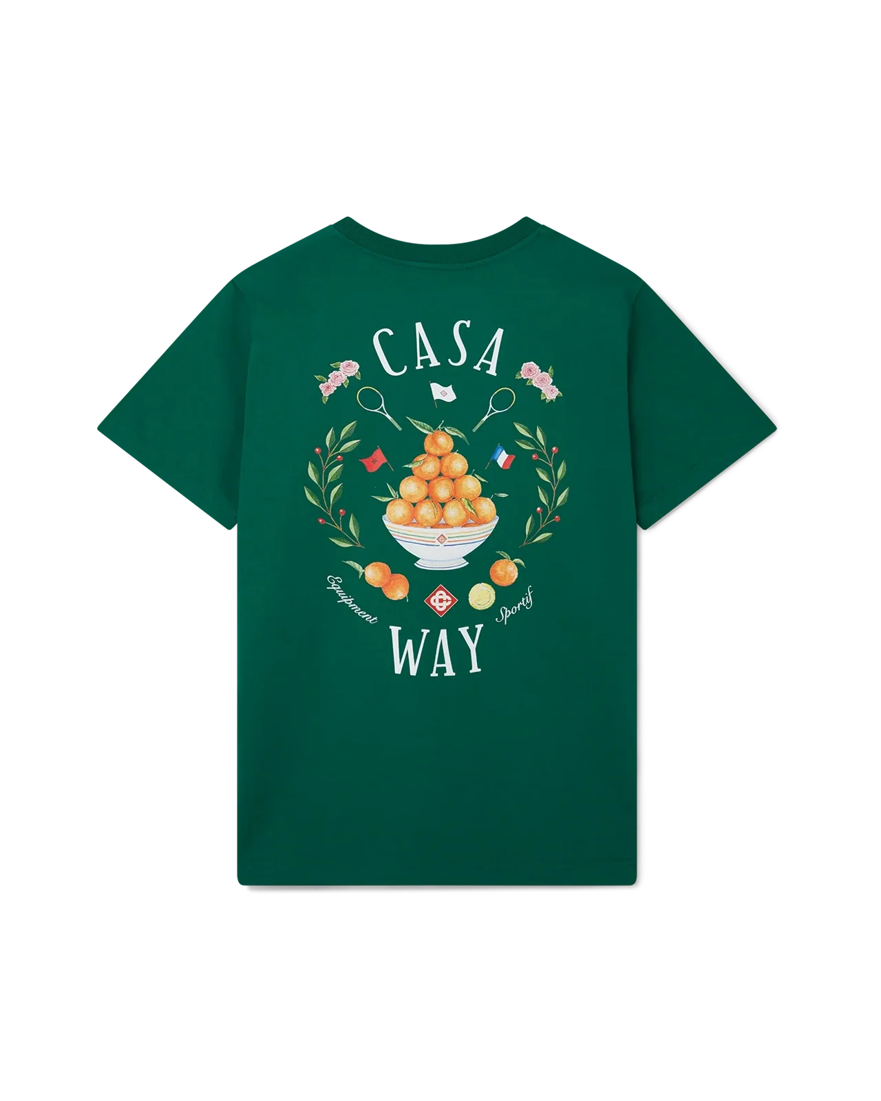 Casa Blanca Tee Shirt Casa Way Green - rear view