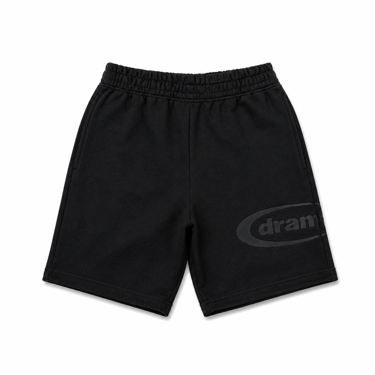 Drama Call Shorts Black/Black - Drama Call shorts front view on white background