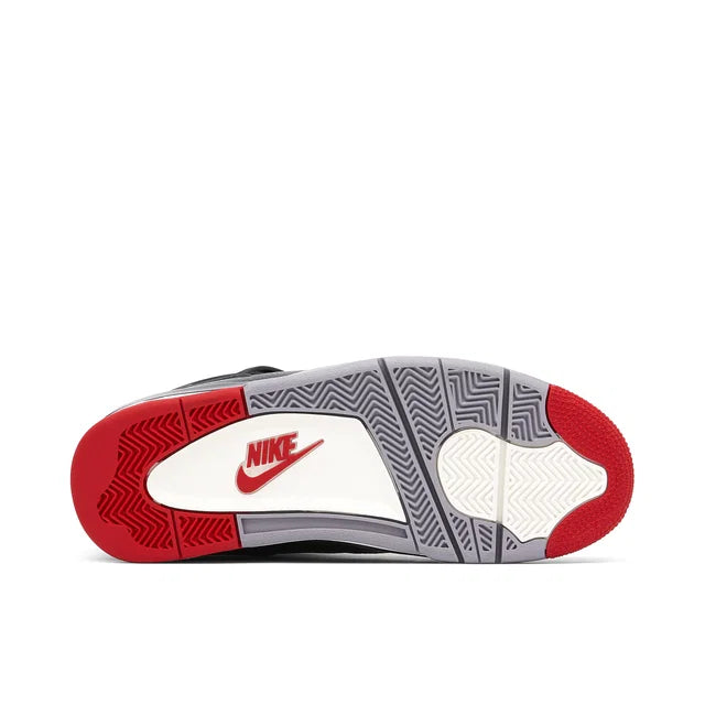 Nike Air Jordan 4 Bred Reimagined - Air Jordan 4 sneaker rear heel and sole detail
