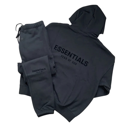 ESSENTIALS FULL TRACKSUIT BLACK (LIMO)