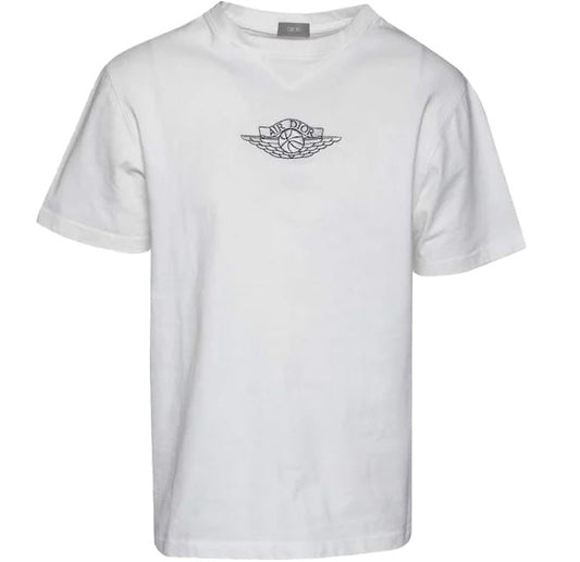 AIR DIOR WINGS LOGO T-SHIRT - Air Dior designer t-shirt front view on white background