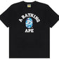 BAPE ABC College Tee Black/Blue - front view on white background