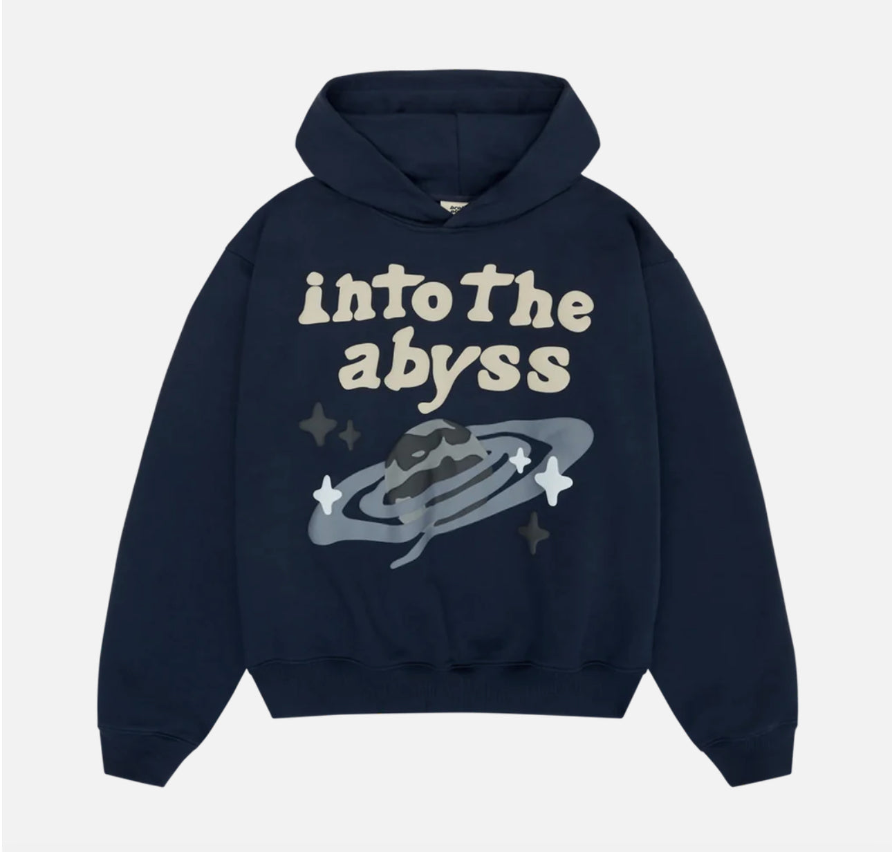 BROKEN PLANET INTO THE ABYSS HOODIE - Broken Planet hoodie front view on white background