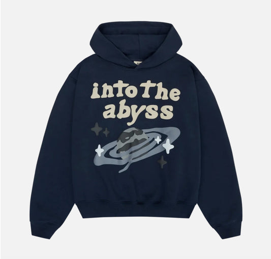 BROKEN PLANET INTO THE ABYSS HOODIE - Broken Planet hoodie front view on white background