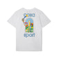 Casablanca Tee Shirt Le Jeu Coloré - Back view of designer cubist artwork organic cotton t-shirt on white background