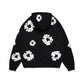 Denim Tears Cotton Wreath Black White Hoodie - rear view