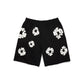 Denim Tears Cotton Wreath Black White Shorts - rear view