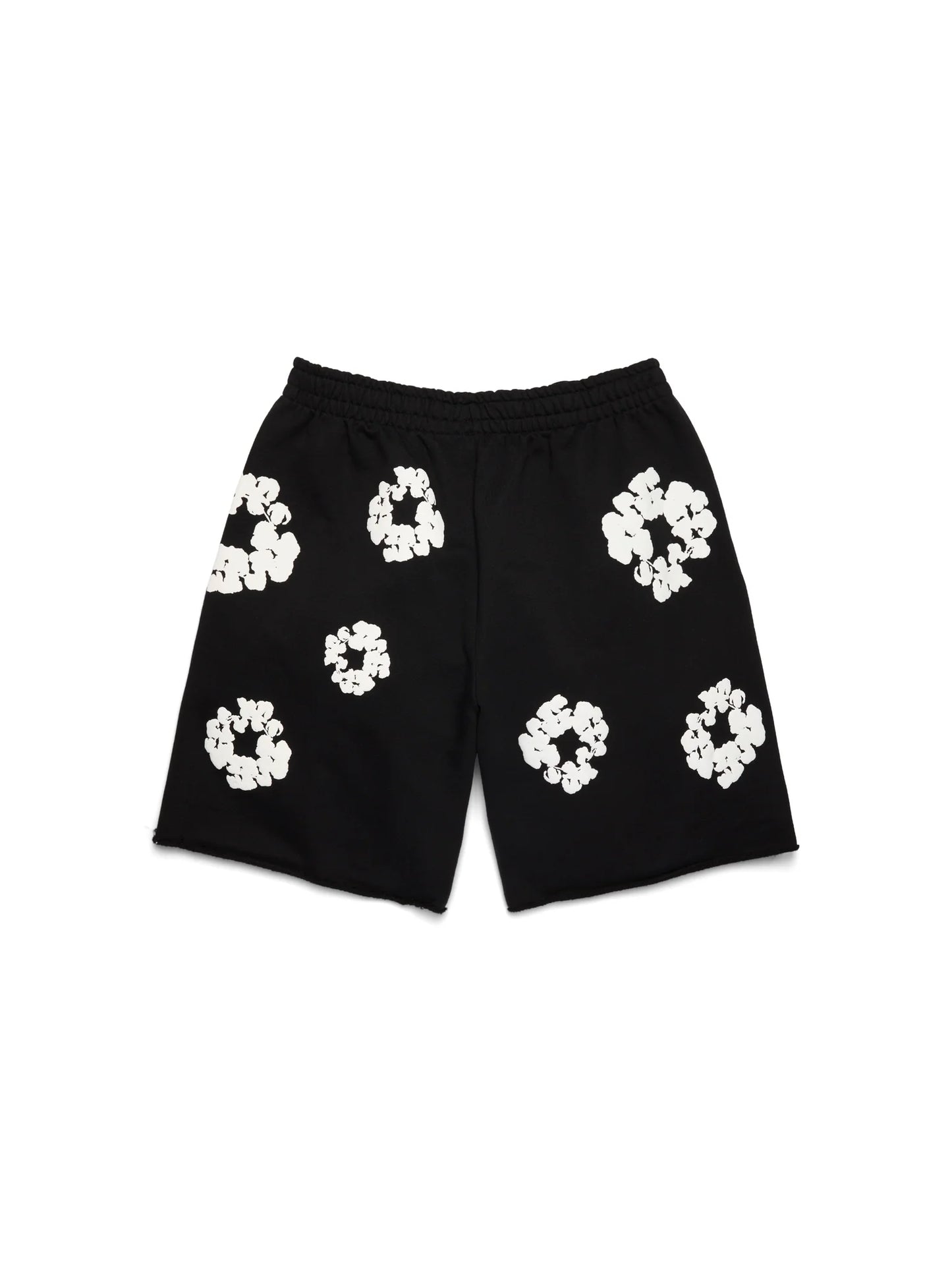 Denim Tears Cotton Wreath Black White Shorts - rear view