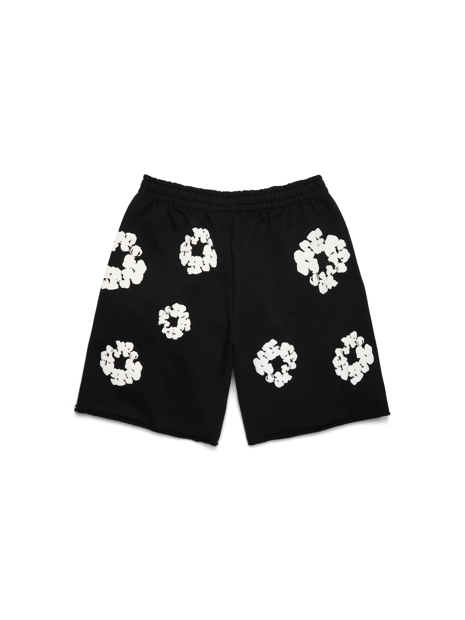 Denim Tears Cotton Wreath Black White Shorts - rear view