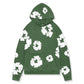 Denim Tears Cotton Wreath Green Hoodie - front view on white background