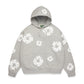 Denim Tears Cotton Wreath Grey Hoodie - front view on white background