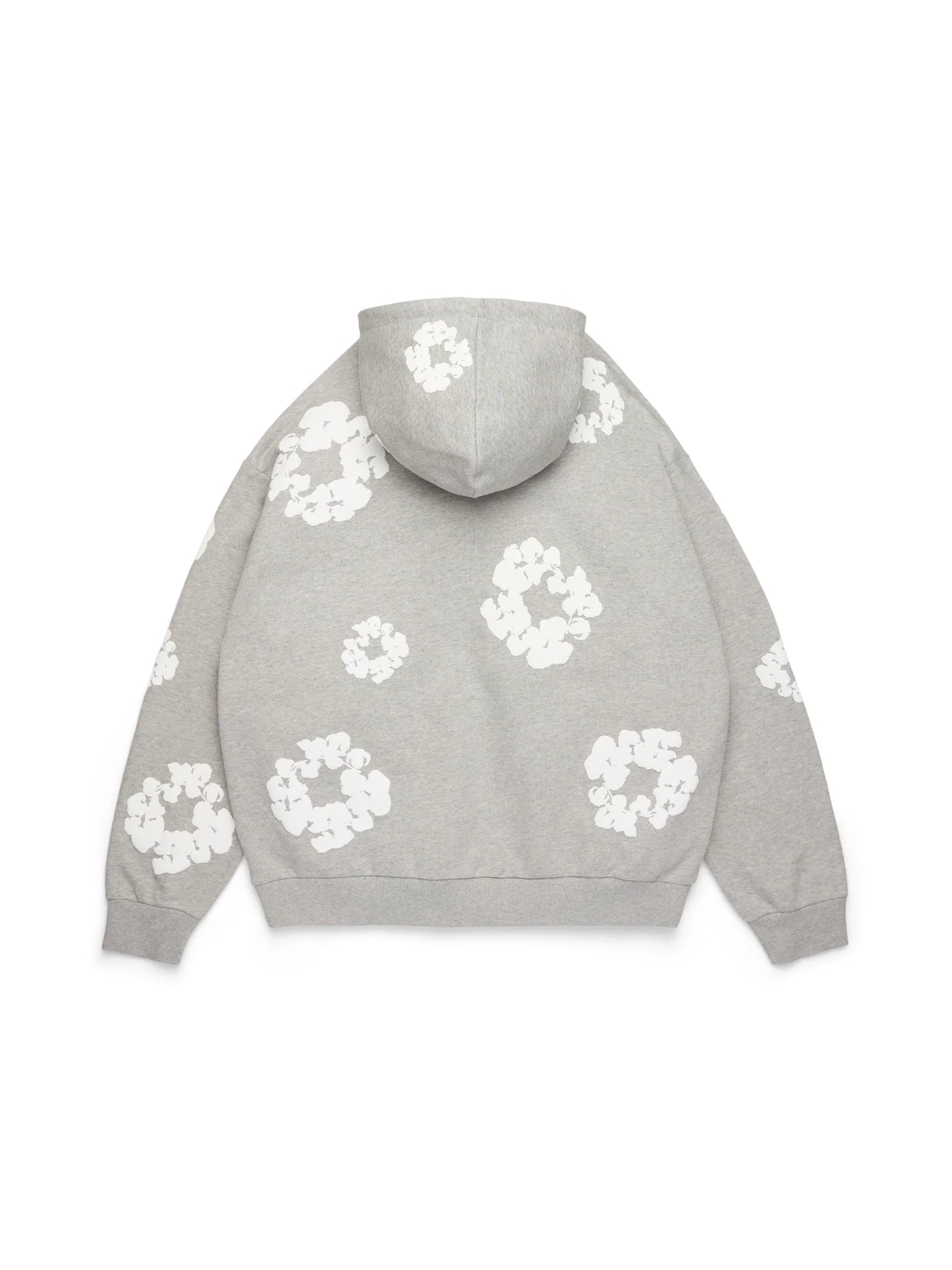 Denim Tears Cotton Wreath Grey Hoodie - rear view