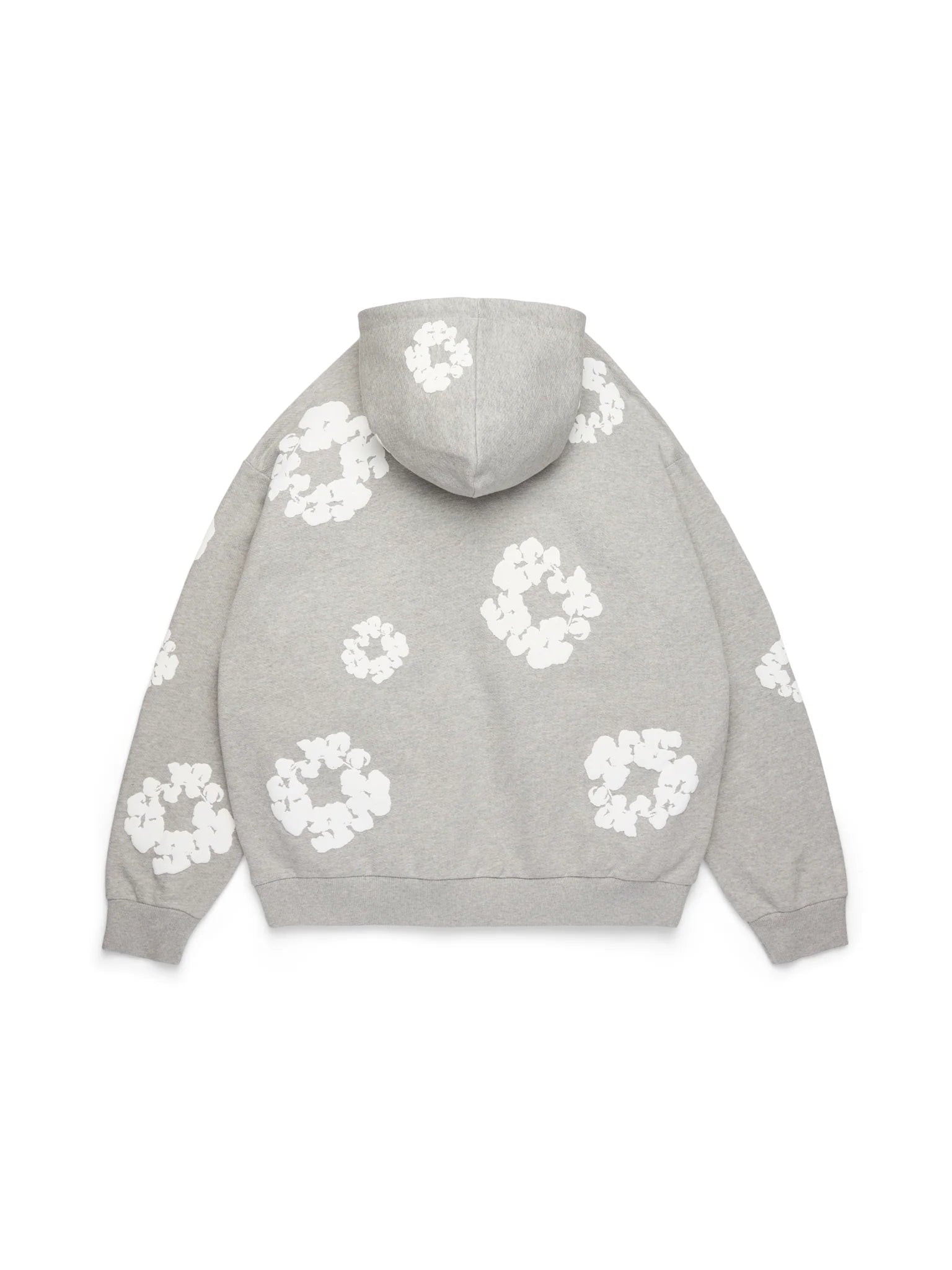 Denim Tears Cotton Wreath Grey Hoodie - rear view