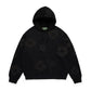 Denim Tears Cotton Wreath Monochrome Hoodie - front view on white background