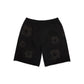 Denim Tears Cotton Wreath Monochrome Shorts - front view on white background