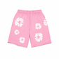 Denim Tears Cotton Wreath Pink Shorts - front view on white background