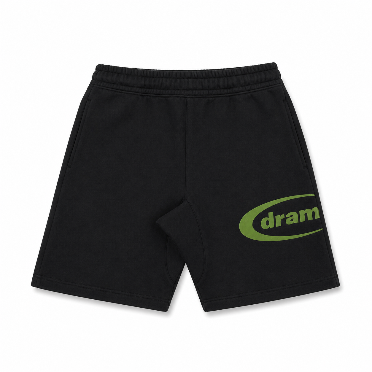 Drama Call Shorts Black/Khaki - Drama Call shorts front view on white background