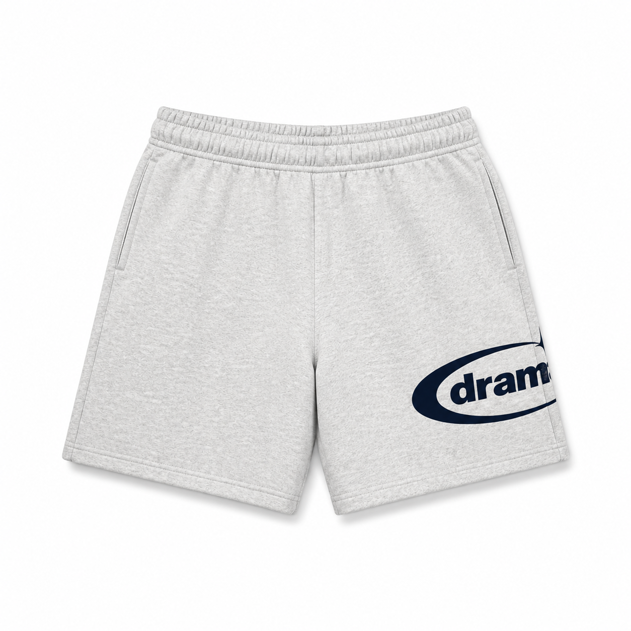 Drama Call Shorts Grey/Navy - Drama Call shorts front view on white background