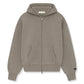 Essentials FW25 Zip Up Hoodie Heather Grey - front view on white background