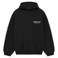 Fear of God Essentials Fleece Hoodie 'Black' - front view on white background