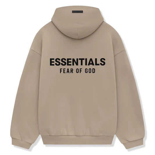 Fear of God Essentials Fleece Hoodie 'Desert Sand' - rear view