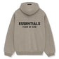 Fear of God Essentials Fleece Hoodie 'Heather Grey' - rear view