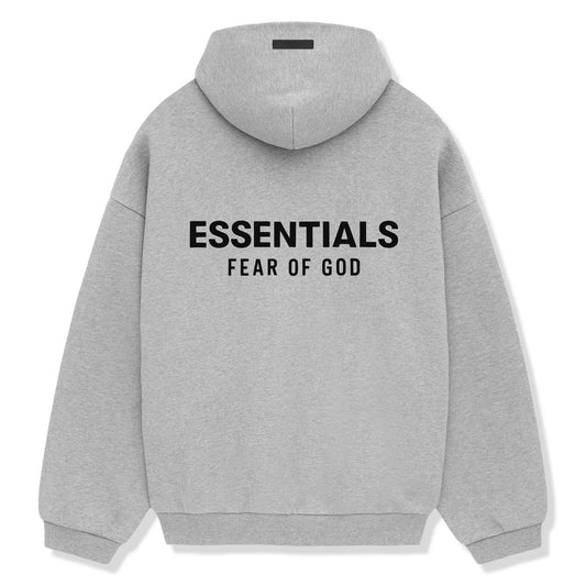 Fear of God Essentials Fleece Hoodie 'Light Heather Grey' - rear view