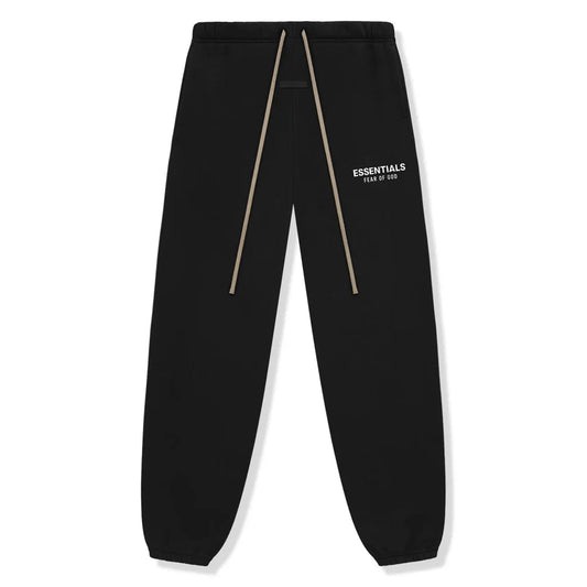 Fear of God Essentials Fleece Sweatpant 'Black' - front view on white background