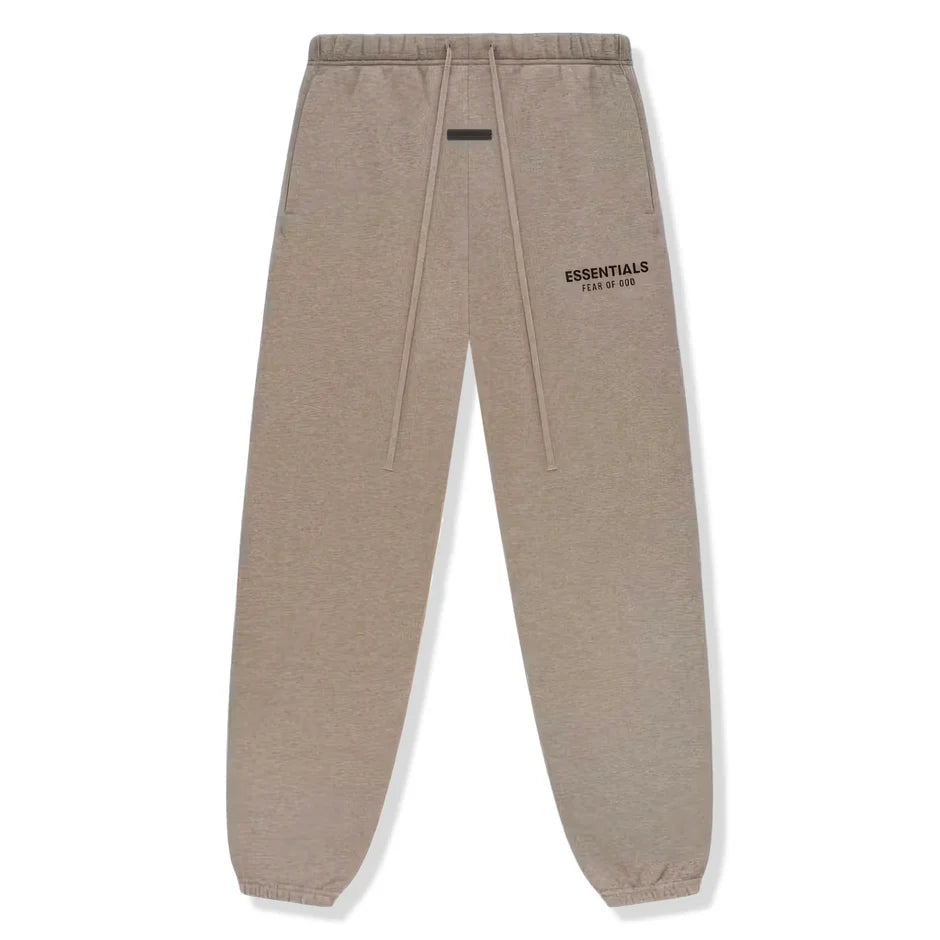 Fear of God Essentials Fleece Sweatpant 'Heather Grey' - front view on white background