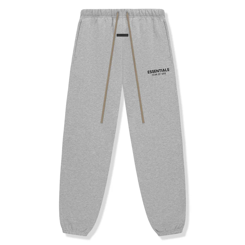 Fear of God Essentials Fleece Sweatpant 'Light Heather Grey' - front view on white background