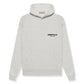 Fear of God Essentials Hoodie 'Light Oatmeal' - front view on white background