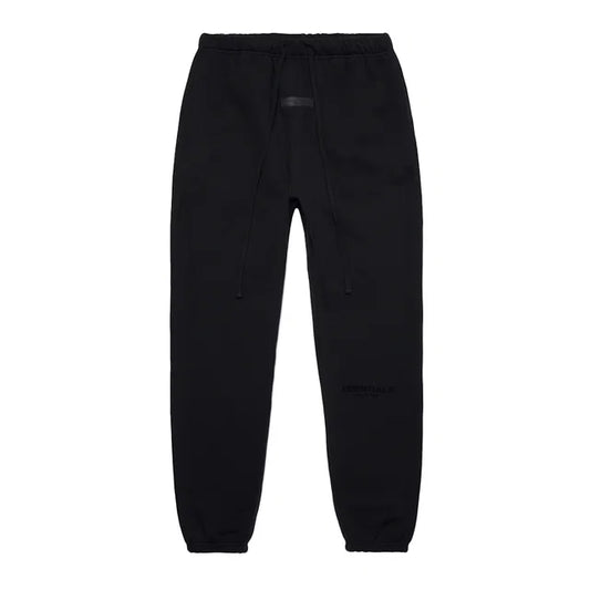 Black joggers on a white background