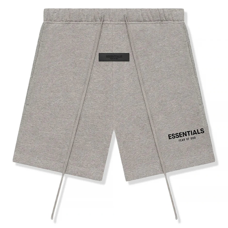 Fear of God Essentials Sweatshort 'Dark Oatmeal' - front view on white background