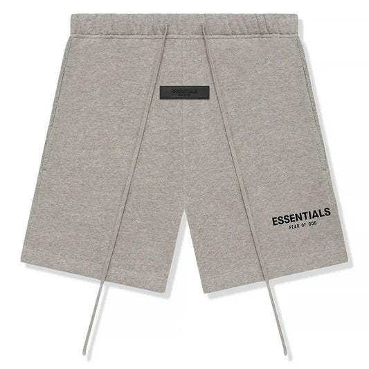 Fear of God Essentials Sweatshort 'Dark Oatmeal' - front view on white background