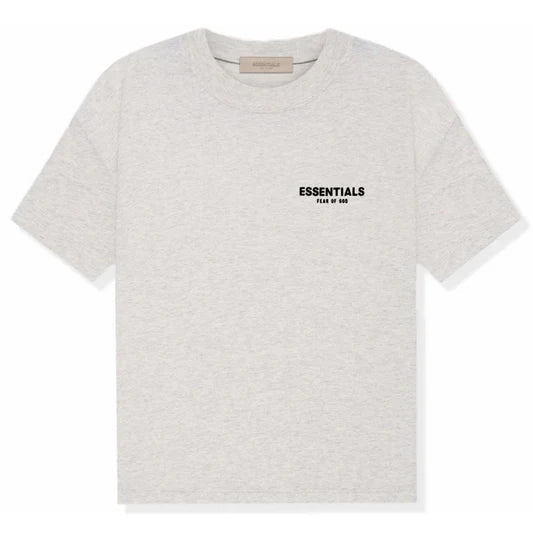 Fear of God Essentials Tee 'Light Oatmeal' - front view on white background