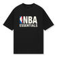 Fear of God Essentials x NBA Tee 'Black' - front view on white background