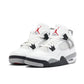 Jordan 4 White Cement - Air Jordan 4 sneaker rear heel and sole detail