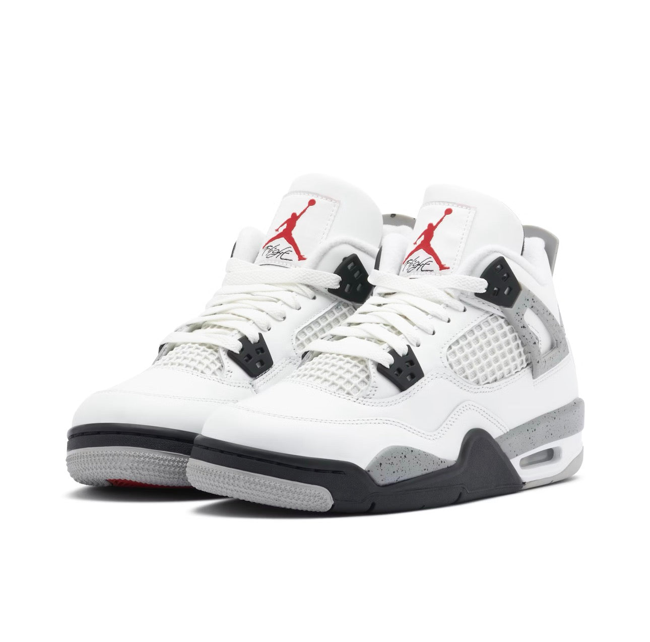 Jordan 4 White Cement - Air Jordan 4 sneaker rear heel and sole detail