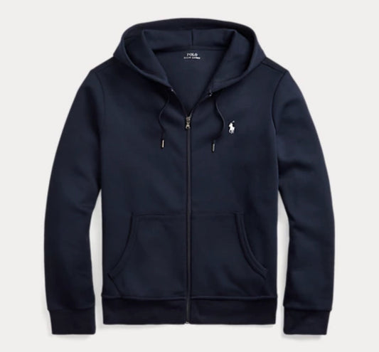 NAVY BLUE RALPH LAUREN FULL TRACKSUIT - Ralph Lauren full tracksuit front view on white background