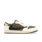 Nike Air Jordan 1 Low Travis Medium Olive - side profile view on white background