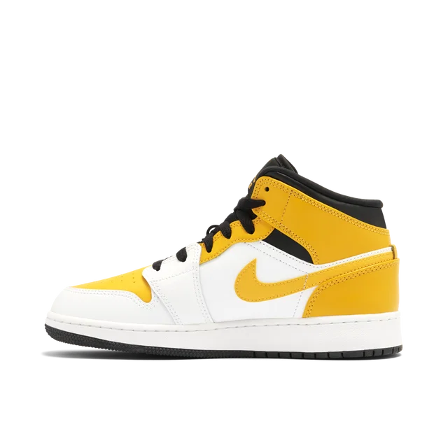Nike Air Jordan 1 Mid "yellow toe" - Air Jordan 1 Mid sneaker alternate angle view