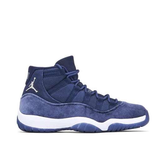 Nike Air Jordan 11 Velvet Blue - Air Jordan 11 sneaker side profile view on white background