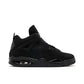 Nike Air Jordan 4 Black Cat - Air Jordan 4 sneaker side profile view on white background