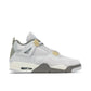 Nike Air Jordan 4 Craft Grey Photon Dust - Air Jordan 4 sneaker side profile view on white background