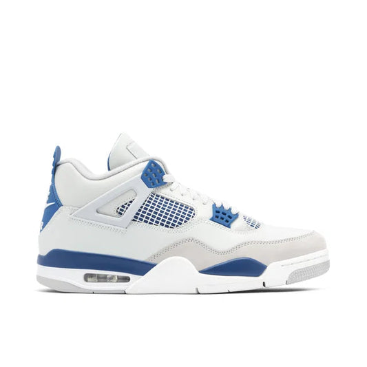 Nike Air Jordan 4 Military Blue - Air Jordan 4 sneaker side profile view on white background