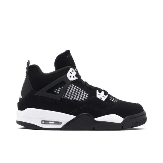 Nike Air Jordan 4 White Thunder GS - Air Jordan 4 sneaker side profile view on white background