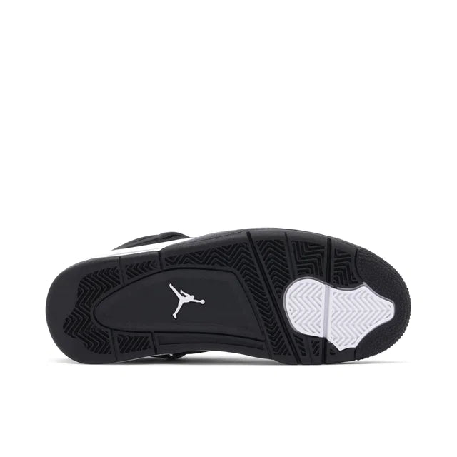 Nike Air Jordan 4 White Thunder GS - Air Jordan 4 sneaker rear heel and sole detail