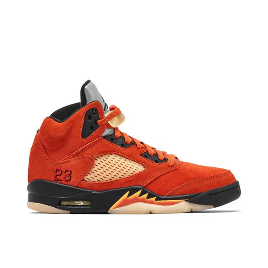 Nike Air Jordan 5 Dunk On Mars - Air Jordan 5 sneaker side profile view on white background