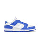 Nike Dunk Low Blue White - Nike Dunk Low sneaker side profile view on white background