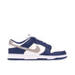 Nike Dunk Low Midnight Navy Summit - Nike Dunk Low sneaker side profile view on white background